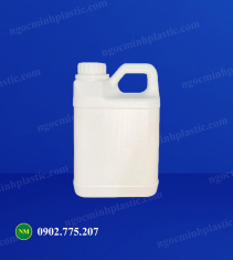 Can nhựa HDPE 1 lít nắp vặn niêm phong (garanti)
