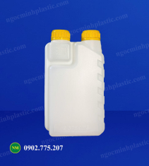 Chai nhựa 2 nắp đựng phân bón
