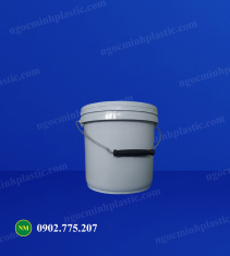 Thùng nhựa (Xô nhựa) 5 lít quai sắt, có nắp 